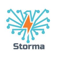 storm volt abstract logo mascotte vector