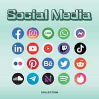 social media iconen collectie vector