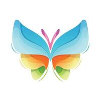 vlinder mascotte logo vector