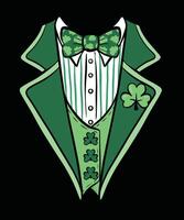 Iers smoking st Patrick t-shirt vector