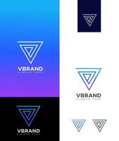 v brief logo icoon merk identiteit teken symbool sjabloon vector