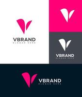 v brief logo icoon merk identiteit teken symbool sjabloon vector