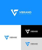 v brief logo icoon merk identiteit teken symbool sjabloon vector