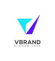 v brief logo icoon merk identiteit teken symbool sjabloon vector