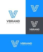 v brief logo icoon merk identiteit teken symbool sjabloon vector