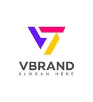 v brief logo icoon merk identiteit teken symbool sjabloon vector