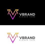 v brief logo icoon merk identiteit teken symbool sjabloon vector