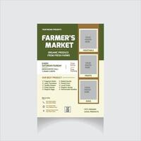 boeren markt folder vector