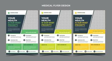 medisch en gezondheidszorg folder ontwerp vector