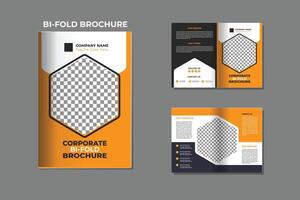 zakelijke tweevoudige brochure ontwerpsjabloon vector