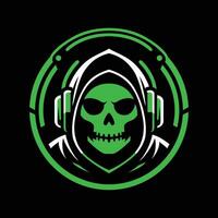 gaming logo schedel hacker sport- logo gaming vector
