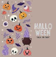 mooie halloween-poster vector