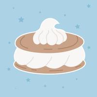 chocoladekoekjes met roomvulling, zoet dessert met room gratis vectorillustratie vector