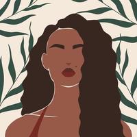 portret van een Afro-Amerikaanse vrouw vector