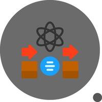 quantum thermodynamica vlak schaduw icoon vector