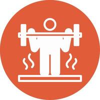 crossfit glyph cirkel icoon vector