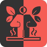 resting metabolisch tarief rood omgekeerd icoon vector