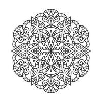 mandala voor kleur bladzijde vector