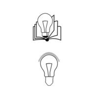 gloeilamp idee concept lijn icoon. creatief oplossing en innovatie pictogram. doeltreffend elektrisch laag energie gloeilamp schets teken. bewerkbare hartinfarct. geïsoleerd vector illustratie. pro vector