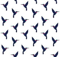 vector naadloos patroon van tekening kolibrie