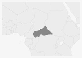 kaart van Afrika met gemarkeerd auto kaart vector
