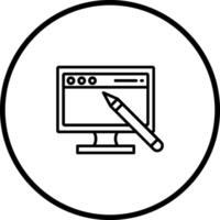 Bewerk webpagina vector icoon