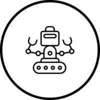 industrieel robot ik vector icoon