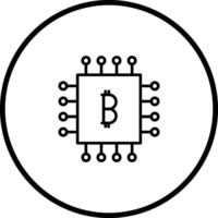 bitcoin spaander vector icoon