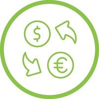 valuta wisselen vector pictogram