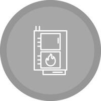 solide brandstof boiler vector icoon