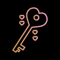 liefde sleutel vector icoon