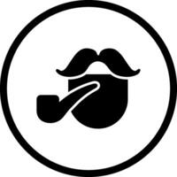 piraat met roken pijp vector icoon