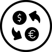 valuta wisselen vector pictogram