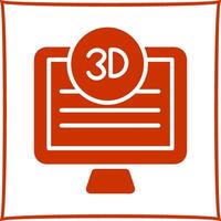 3d kwaliteit scherm vector icoon