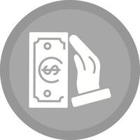 contant geld ontvangen vector icoon