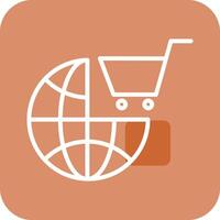 wereld boodschappen doen vector icoon