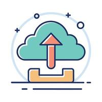 systeem uploaden lijn vector illustratie Aan wit achtergrond