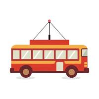 antenne bus icoon vlak vector illustratie Aan wit achtergrond