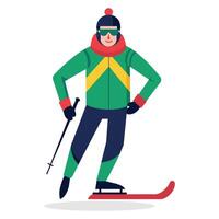 ski vlak vector illustratie Aan wit achtergrond