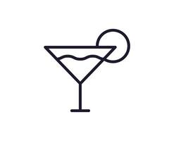 single lijn icoon van cocktail Aan geïsoleerd wit achtergrond. hoog kwaliteit bewerkbare beroerte voor mobiel appjes, web ontwerp, websites, online winkels enz. vector