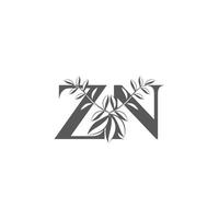 initialen brieven logo zn, nz, z en n vector