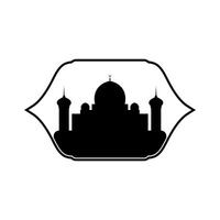 moskee logo vecor illustratie. moslim moskee silhouet logo sjabloon. Ramadan kareem, eid mubarak vector