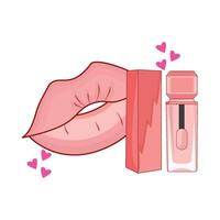 illustratie van vloeistof lippenstift vector