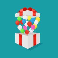 ballonnen en geschenk dozen vector