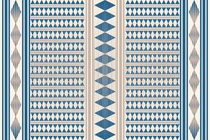 etnisch blauw en wit tribal patroon ontwerp voor afdrukken textiel tapijt vector