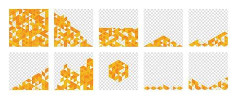 abstract naadloos patroon met driehoeken. geel meetkundig achtergrond modern ontwerp geschikt voor bedrijf of technologie presentaties. vector illustratie