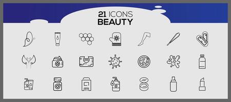 schoonheid en schoonheidsmiddelen hand- getrokken pictogrammen set. bedenken en schoonheid icoon set. schoonheid en kunstmatig hand- getrokken items voor zorg. vector