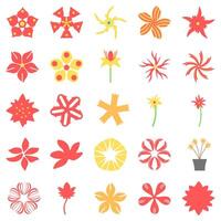 botanisch bloem set. decoratief bloemen vector