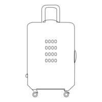 trolly zak doorlopend een lijn kunst vector van bagage ontwerp en illustratie