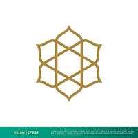 Arabisch sier- ster bloem icoon vector logo sjabloon illustratie ontwerp. vector eps 10.